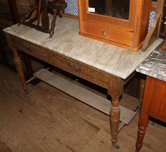 Pine marble top washstand
